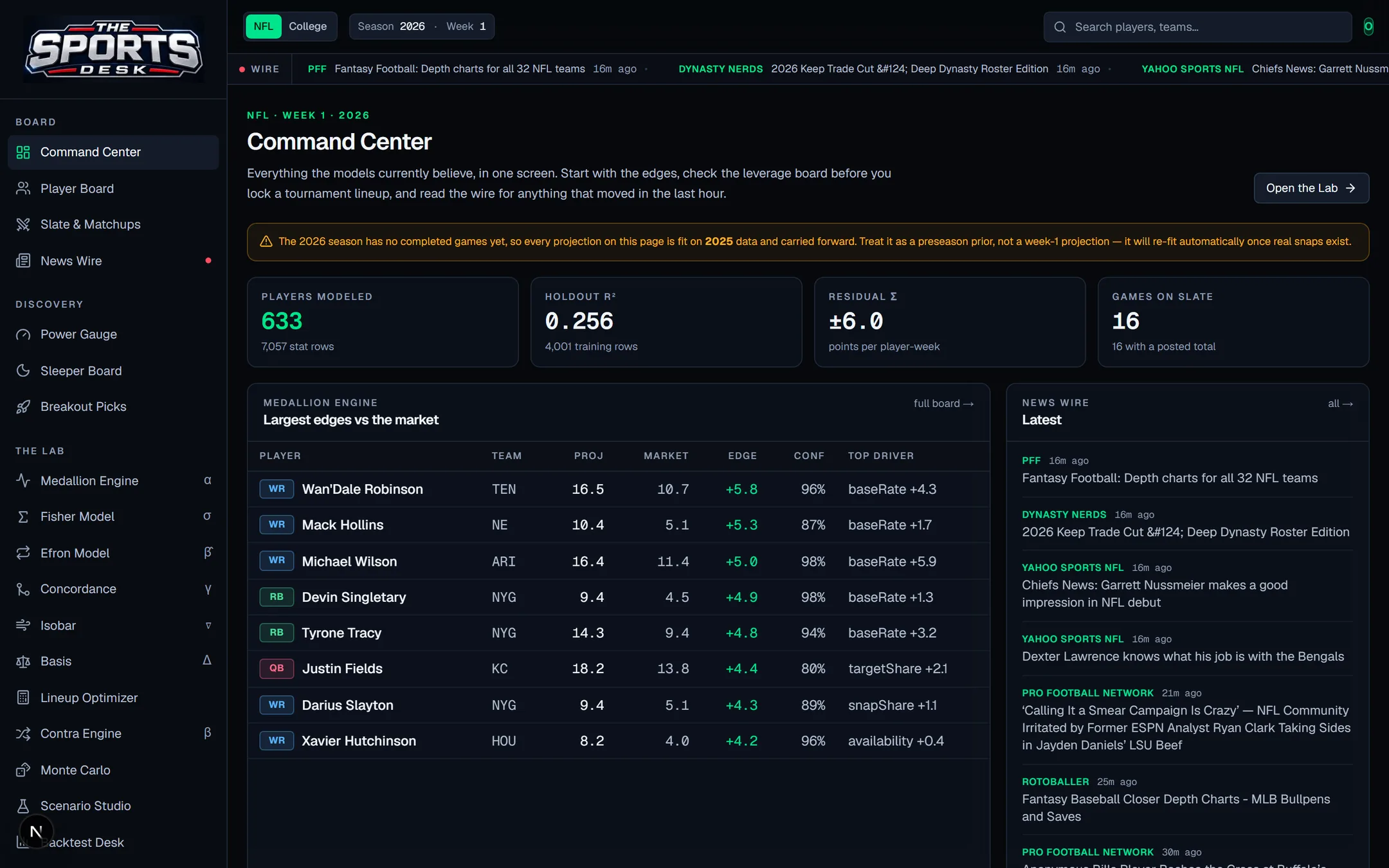Command Center screenshot